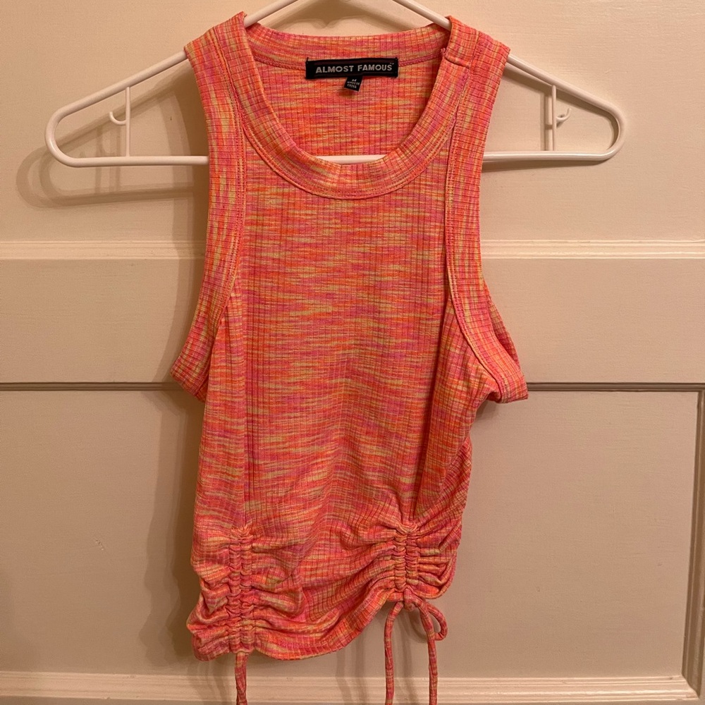 Neon Pink Tie Top